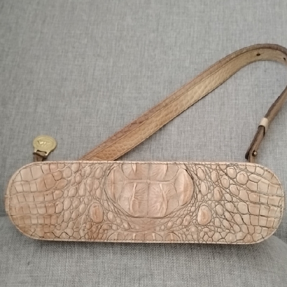 Brahmin Tan Embossed Leather Shoulder Bag - Picture 7 of 14